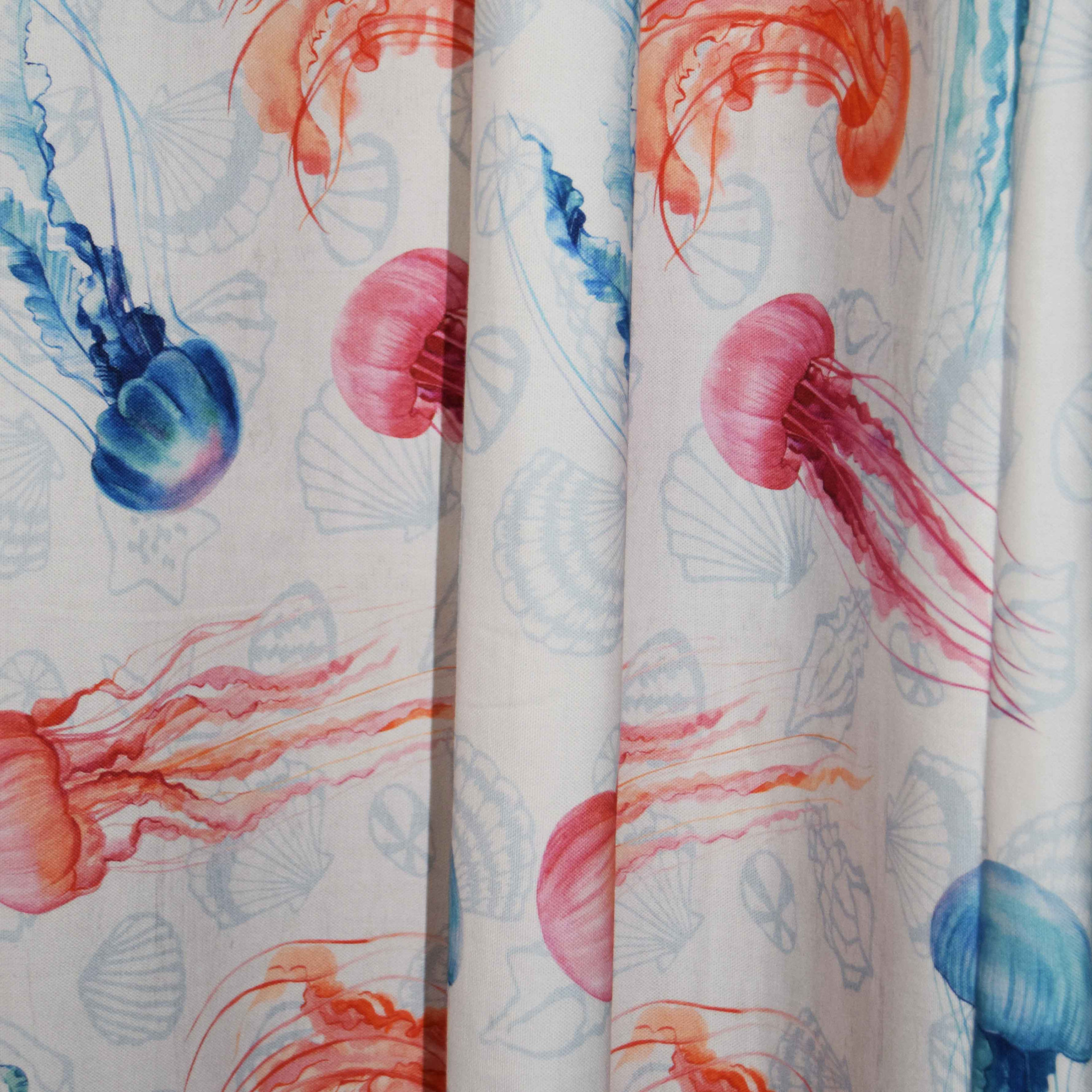 Decocraft -Deco curtain fabric f280 MEDOUSΑ blue